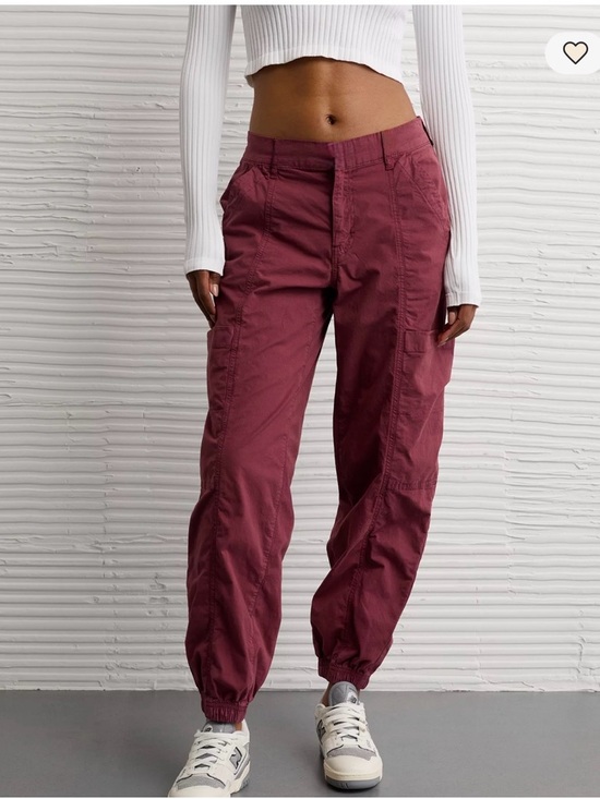 Forever 21 Pants - Forever 21 Burgundy/Berry Cargo Jogger Pants